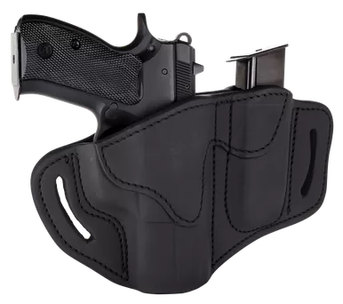 1791 Gunleather BH21M12SBLR Combo OWB Holster Black Leather