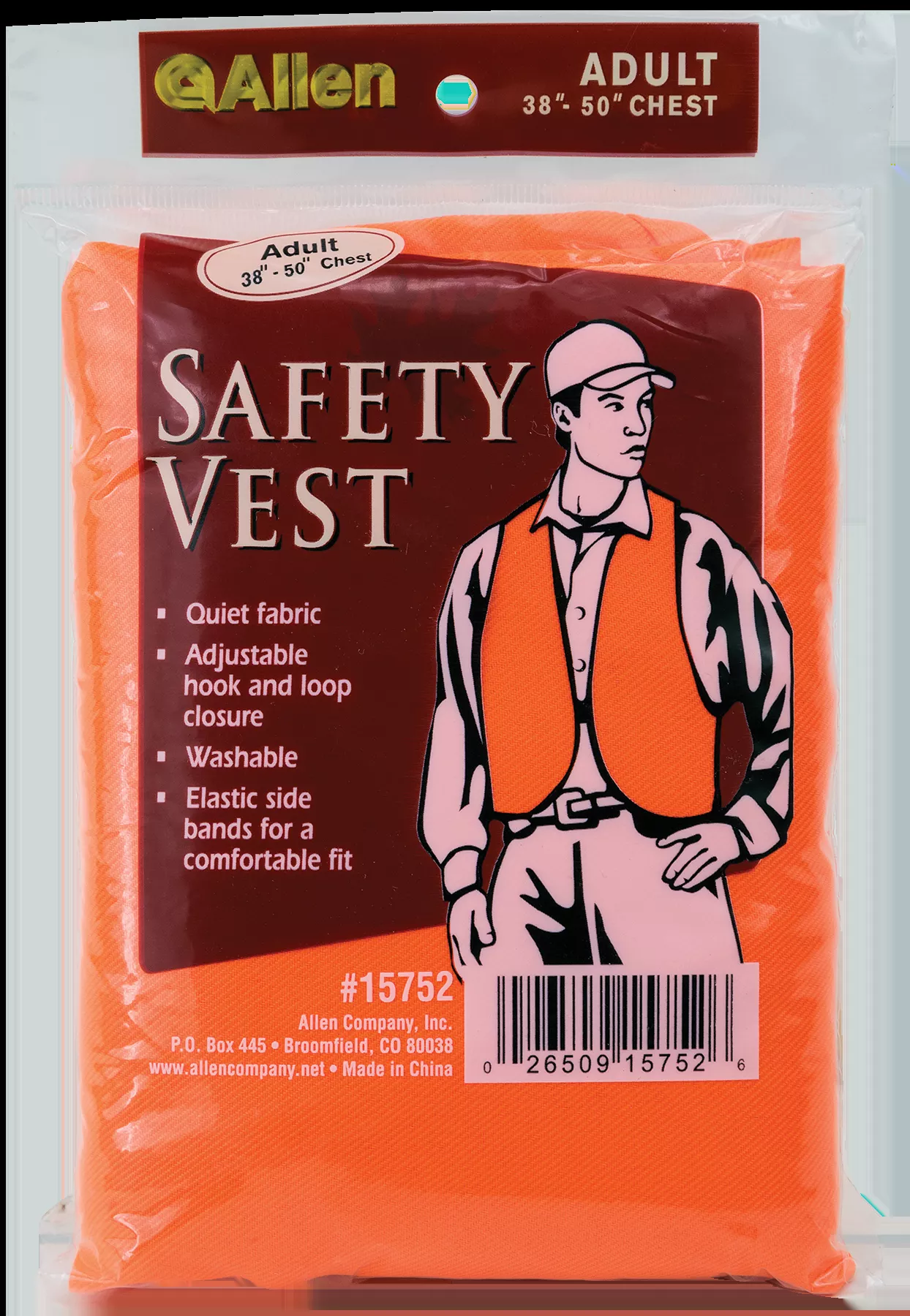 Allen Safety Vest Adult Orange