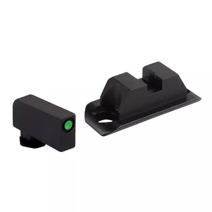 Ameriglo Optic Compatible Sight Set for Glock Gen 5 A-Cut Green with Black .240 Front Black Rear