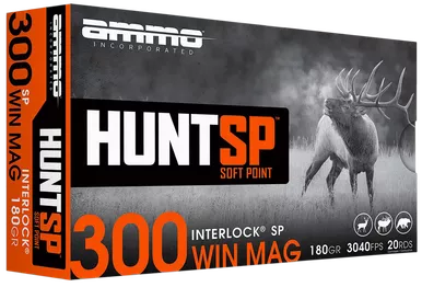 Ammo Inc 300WM10SPA20 Hunt300Win 180gr Soft Point 20 Per Box/10 Case