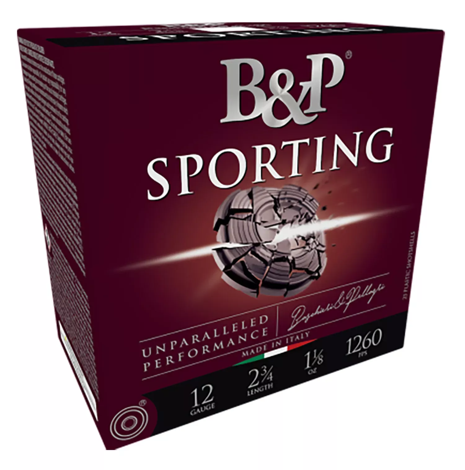 B&P 12B1SCL8 Sporting Clay 12 Gauge 2.75" 1 oz 8 Shot 25 Per Box