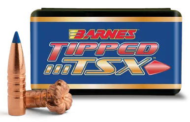 Barnes Bullets 30218 Tipped TSX25Cal 80gr Boat Tail 50/Box