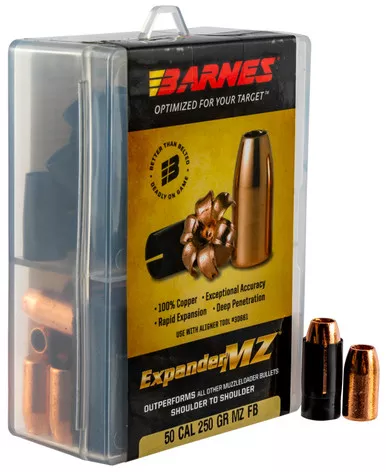 Barnes Bullets 30577 Expander MZ Muzzleloader 50 ExpanderMZ Hollow Point 250gr 24rd/Box