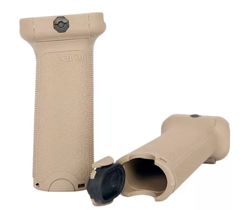 BCMBCMGunfighter Vertical Grip Made of Polymer With Flat Dark Earth Aggressive Textured Finish with Storage Compartment for Picatinny Rail