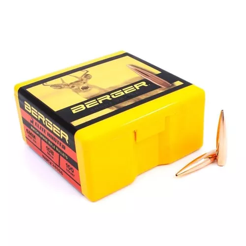 Berger Elite Hunter Rifle Bullets 6mm 108 gr HPBT 100/ct