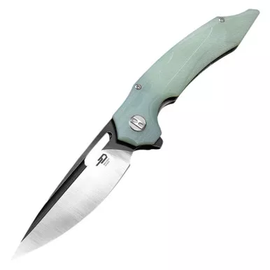 BESTECH KNIVES Ornetta 3.54in Linerlock Jade Handle Folding Knife (BTKG50D)