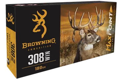 Browning Ammo B192103082 Max Point308Win 168gr 20 Per Box/10 Case