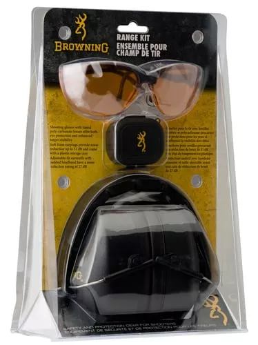 BROWNING RANGE KIT EYE/HEARING PROTECTION BLACK<