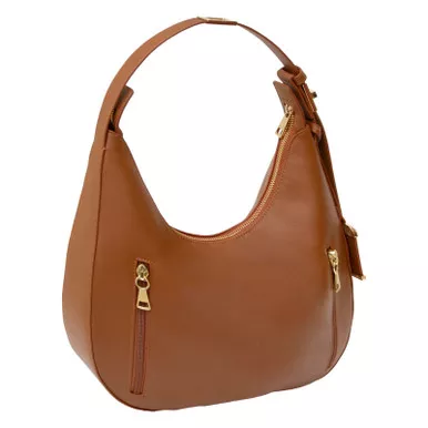 BULLDOG CASES Hobo Style Cognac Shoulder Bag (BDP-092)
