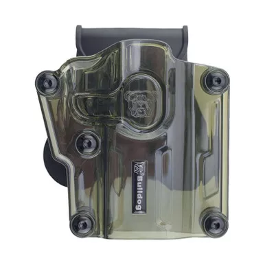 BULLDOG CASES Max Multi-Fit Polymer Transparent Green Holster with Paddle (MX-004)
