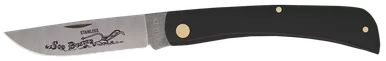 Case 00092 Sod Buster3.70" Folding Skinner Plain Etched As-Ground Tru-Sharp SS Blade/Smooth Black Synthetic Handle