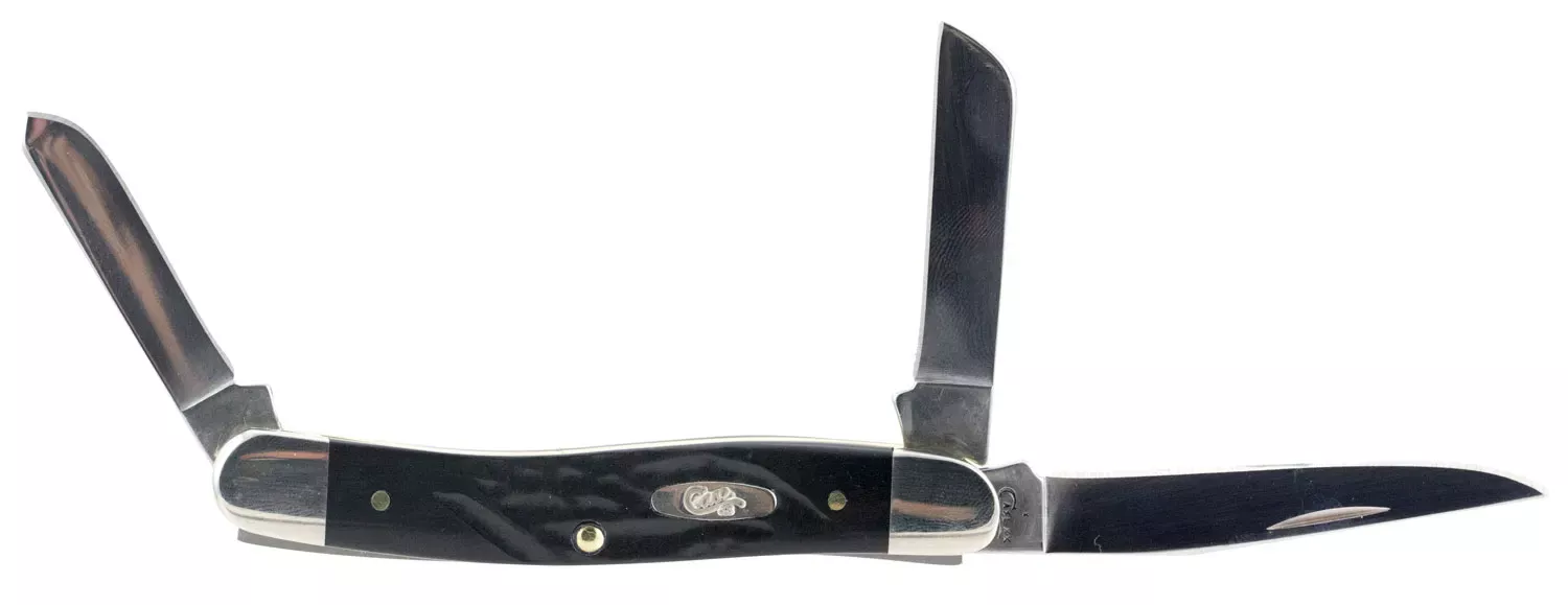 Case Stockman Medium 2.57"/1.88"/1.71" Folding Clip/Sheepsfoot/Spey Plain Mirror Polished Tru-Sharp SS Blade