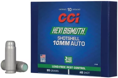 CCI 3710B HEVI-Bismuth10mmAuto 95gr Shotshell #8Shot 10 Per Box/20 Case
