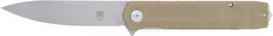 Cobratec Kuzio Pocket Knife 3.12" D2 Blade Tan G10 Handle