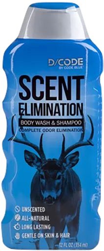 Code Blue OA1308 Body Wash/Shampoo Scent Eliminator Odorless 12 oz Squeeze Bottle