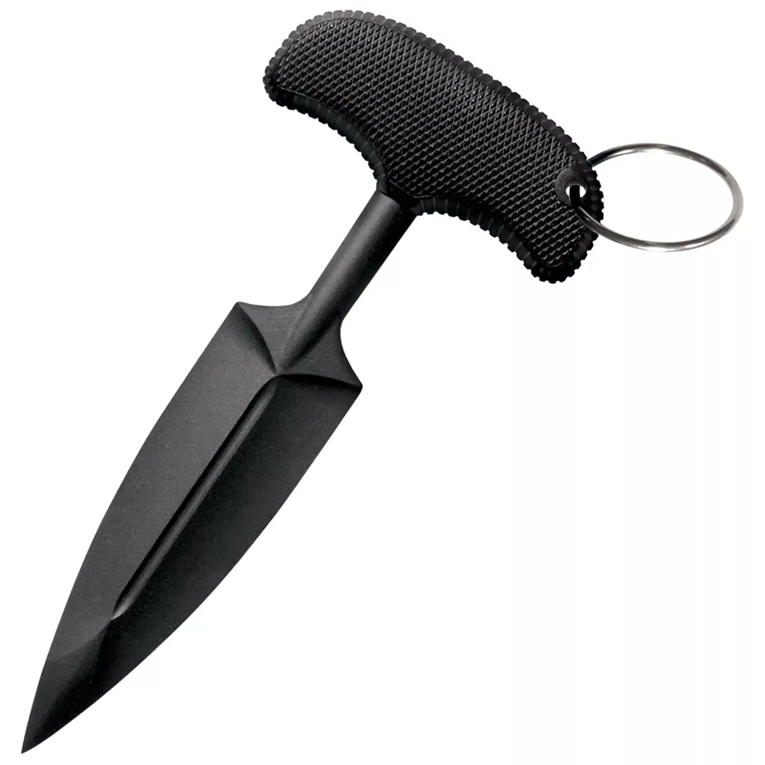 Cold Steel FGX Push Blade I 3.50" Fixed Plain Black Textured Griv-Ex w/Overmold Kray-Ex Handle