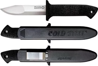 Cold Steel Peace Maker III 4 Inch Plain Edge Boot Knife with Sheath