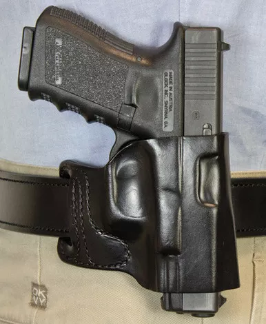 DeSantis E-Gat Slide Holster Right Hand Springfield Hellcat Leather Black