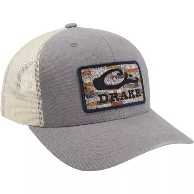 DRAKE License Plate Monument Grey Mesh Back Cap (DH4402-MGY)
