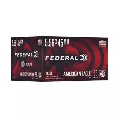 FED AM EAGLE 5.56 55GR FMJ 100/500