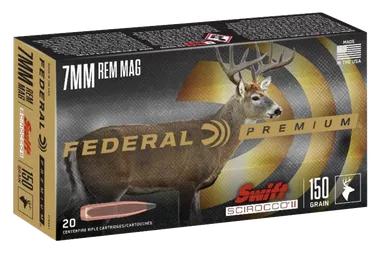 Federal P7RSS1 Premium7mmRemMag 150gr Swift Scirocco II 20 Per Box/10 Case