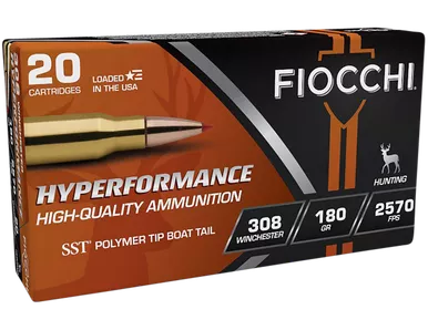 Fiocchi 308HSC Hyperformance308Win 180gr Super Shock Tip 20 Per Box/10 Case