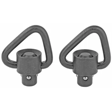 GrovTec Heavy Duty Push Button Sling Swivel Set Angled Loop Recessed Plunger Steel Black