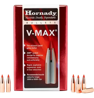 Hornady 22411 V-Max6mm .243 58 gr 100 Per Box/ 40 Case