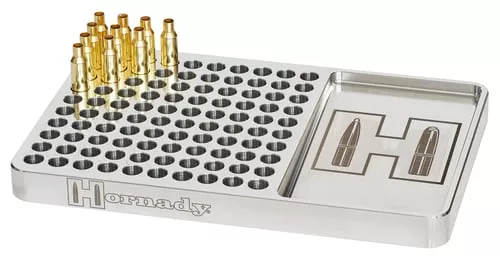 Hornady 480044Reloading Block Red Aluminum Capacity 100rd Rifle Firearm