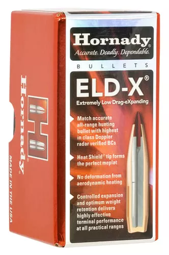 Hornady ELD-X Bullets with Heat Shield Tip 22 cal .224 80 gr ELD-X 100/rd