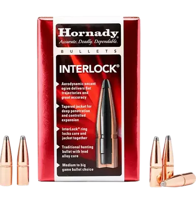 Hornady InterLock Bullets .338 Caliber .338" 250gr SP 100/Box