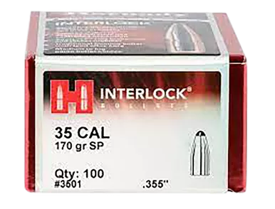 Hornady Interlock Bullets .35 Caliber .355" 170gr SP 100/Box