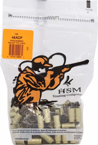 HSM Ammo .45 ACP Brass 100 Pack