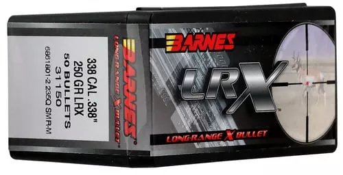 LRX 338 CALIBER 0.338" BOAT TAIL 250GR 50/BOX