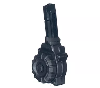 Magazine Glock 17/19 Blk Poly Drum 30rd