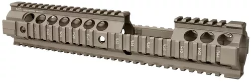 "Midwest Industries Gen2 Two Piece Free Float AR15 Handguard - FDE | 12.5"" Extended Length | Picatinny"