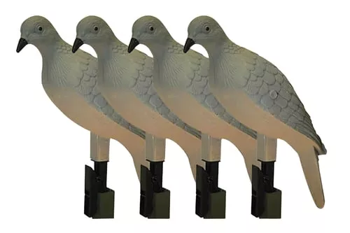 Mojo Outdoors HW9004 Clip OnDove Species Natural Plastic 4 Per Pack