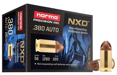 Norma NXD .380 Auto Ammunition 56gr Box of 20