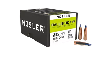 Nosler 25100 Ballistic Tip25Caliber 100gr Spitzer 50/Box