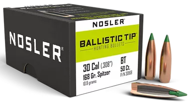 Nosler 30168 Ballistic Tip30Caliber 168gr Spitzer 50/Box