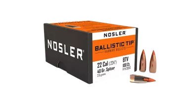 Nosler 39510 Ballistic Tip22Cal 40gr Spitzer Point 100/Box