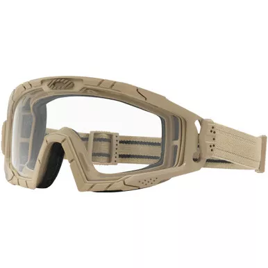 OAKLEY SI Ballistic Goggle 2.0 Array Bone Frame/Clear and Gray Lenses Eyewear (OO7035-15)