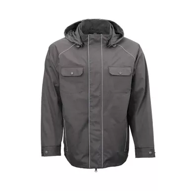 OUTBACK TRADING Men's Harlan Charcoal Rain Jacket (40317-CHR)