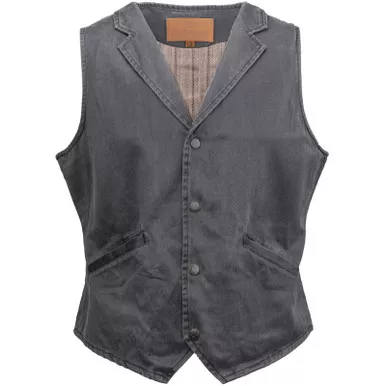 OUTBACK TRADING Mens Arkansas Charcoal Vest (2835-CHR)