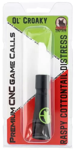 Predator Tactics 97504 OL CroakyOpen Call Cottontail Sounds Attracts Predators Black Polycarbonate