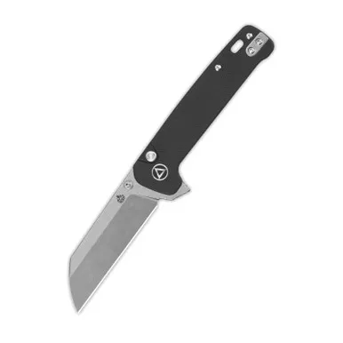 QSP Penguin Button Lock 3.06in Black Pocket Knife (QS130BL-A1)