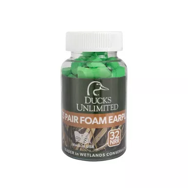 Radians Ducks Unlimited Foam Earplugs Green 25 Pair