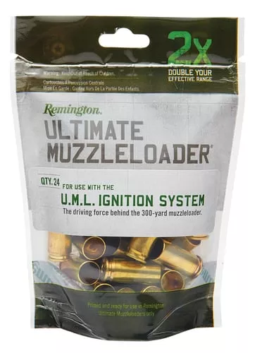 Remington Ultimate Muzzleloader Ignition Source Primed UML Brass Case 24/ct