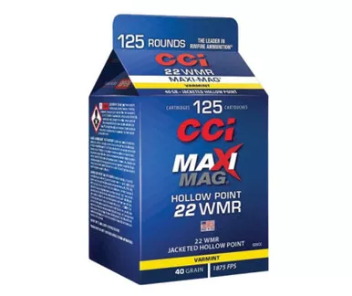 Rimfire 22WMR Maxi-Mag 40gr JHP 125rd