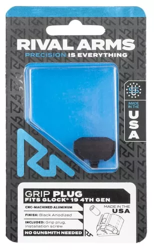 Rival Arms RA75G211A Grip PlugBlack Aluminum for Glock 19 Gen4